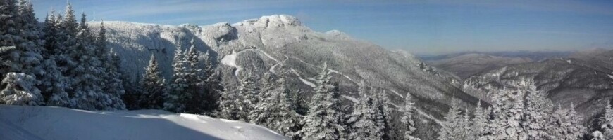 snowy mountains in stowe vermont