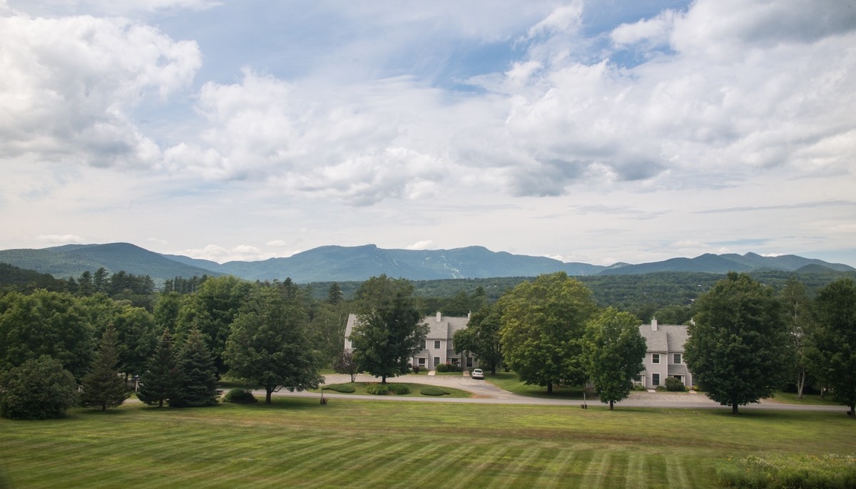 view of mount mansfield from brass lantern inn