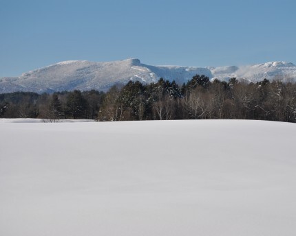 snow covered mount mansfield