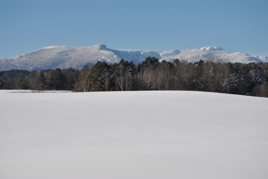 snow covered mount mansfield