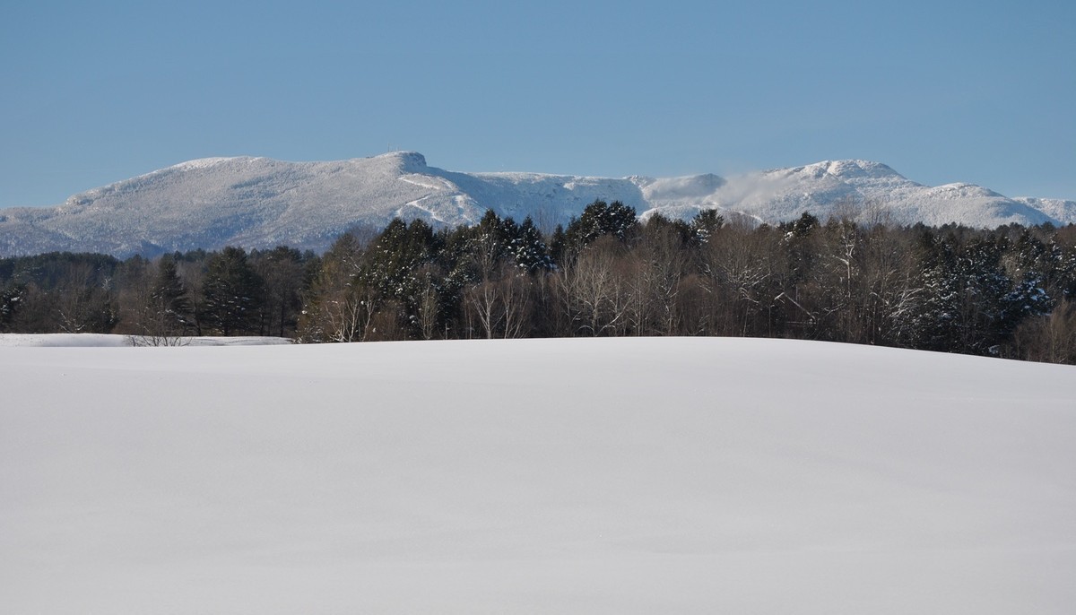 snowy mount mansfield view 