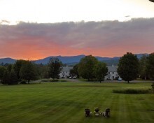 sunset in july in stowe vermont