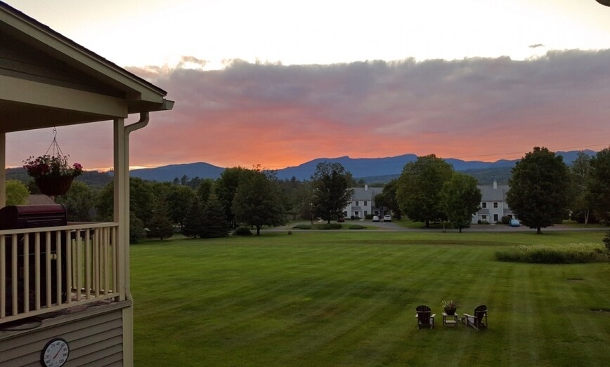 sunset in july in stowe vermont